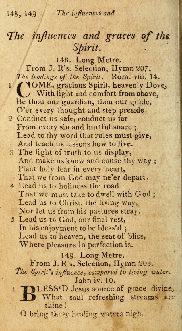 A Selection of Hymns & Psalms: from the most approved authors: principally from Watts & Rippon: together with originals page 148