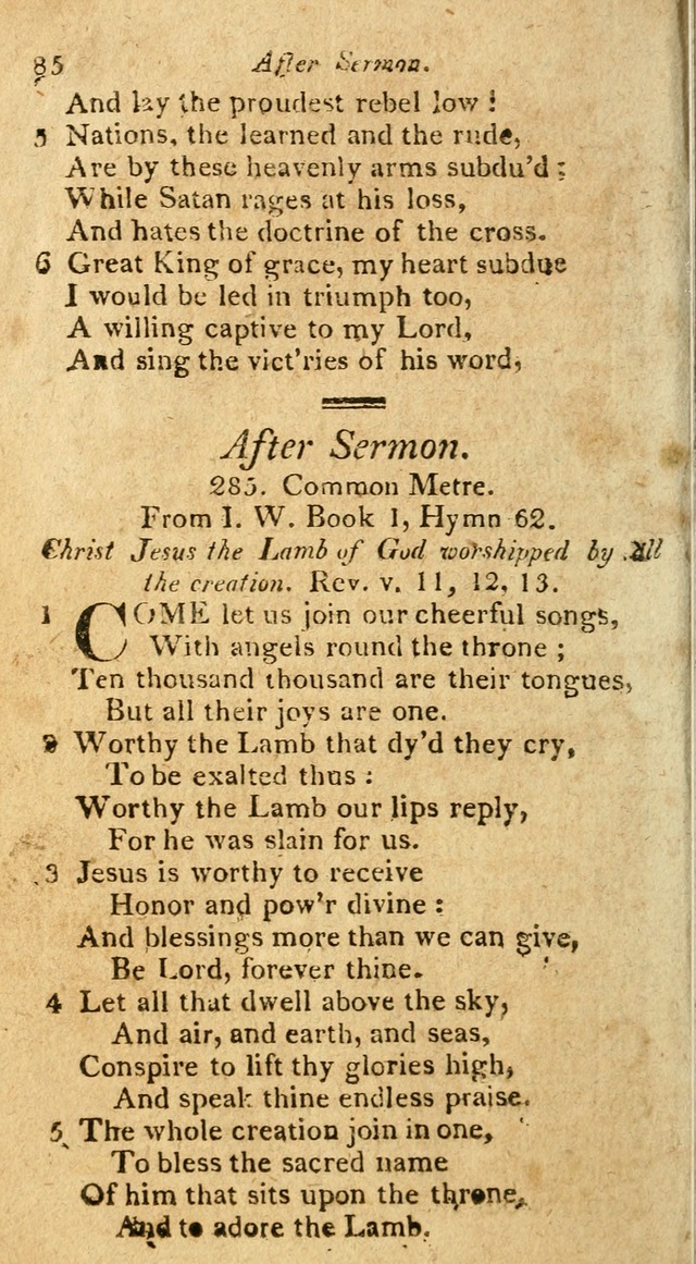 A Selection of Hymns & Psalms: from the most approved authors: principally from Watts & Rippon: together with originals page 256