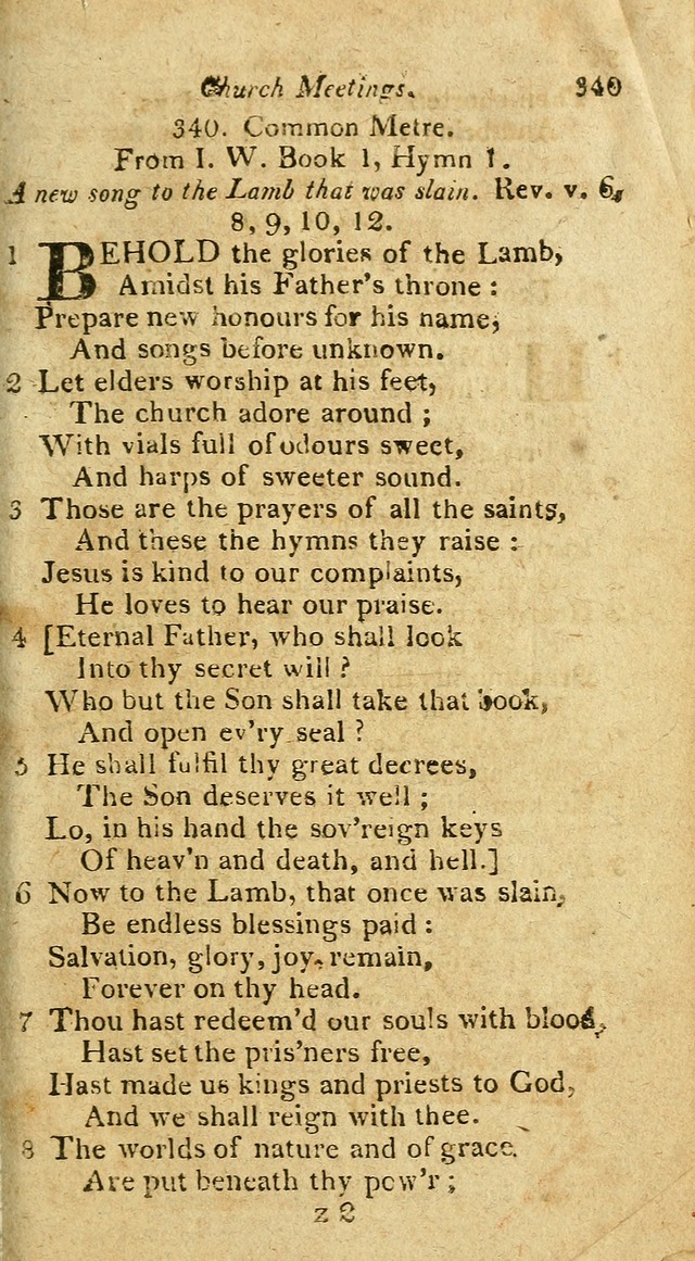 A Selection of Hymns & Psalms: from the most approved authors: principally from Watts & Rippon: together with originals page 301