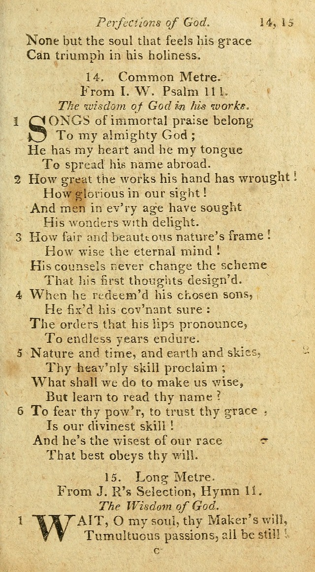 A Selection of Hymns & Psalms: from the most approved authors: principally from Watts & Rippon: together with originals page 33