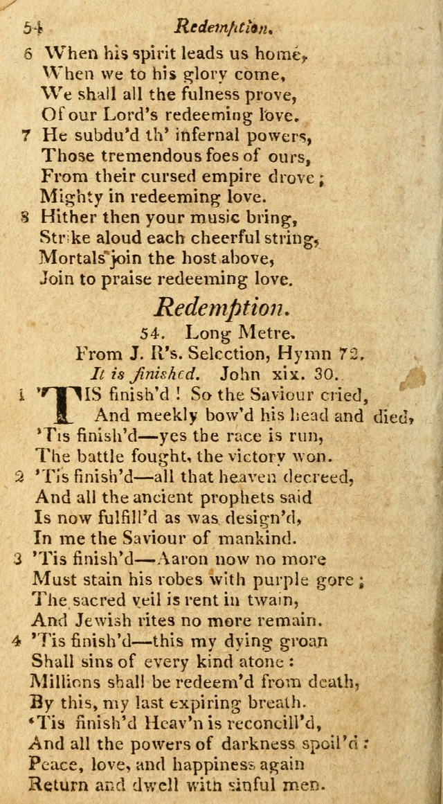 A Selection of Hymns & Psalms: from the most approved authors: principally from Watts & Rippon: together with originals page 68