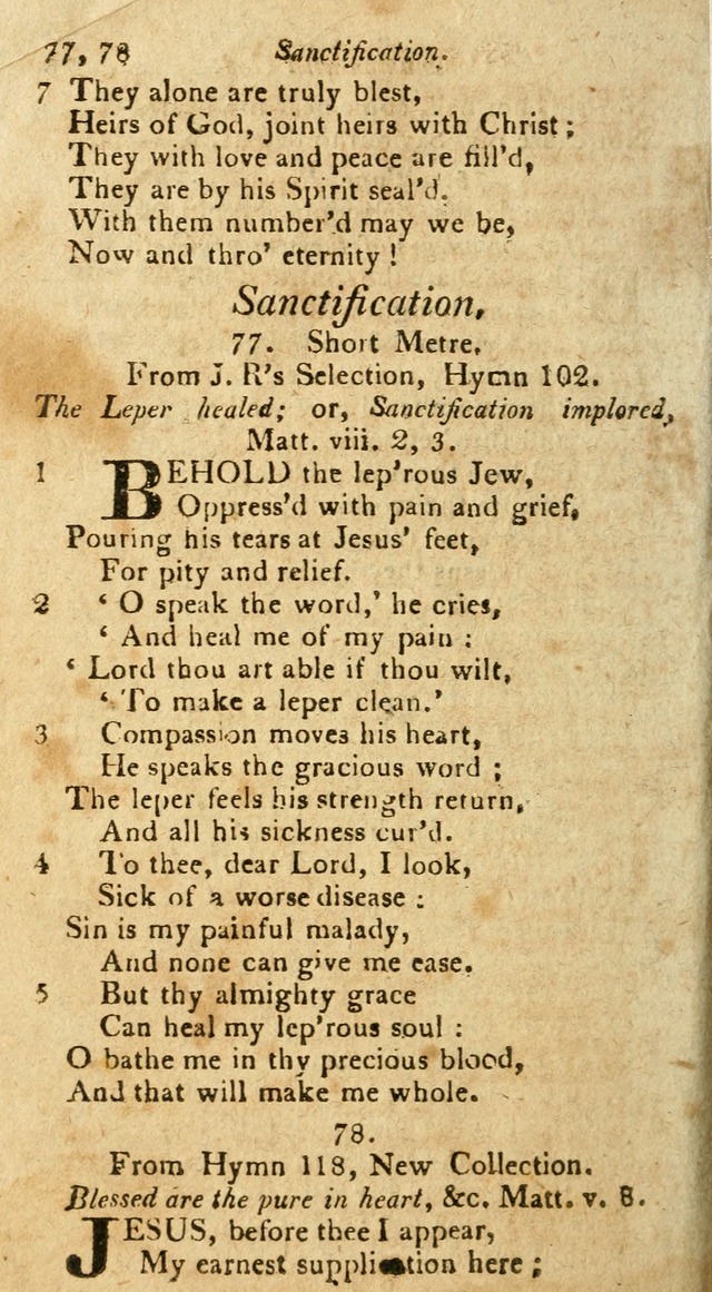 A Selection of Hymns & Psalms: from the most approved authors: principally from Watts & Rippon: together with originals page 86