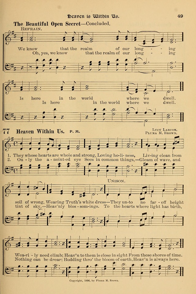 Song-Hymnal of Praise and Joy: a selection of spiritual songs, old and new page 52