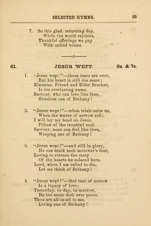 A Selection of Hymns: printed only for the use of the sabbath school of the Tenth Presbyterian Church, of Philadelphia page 62