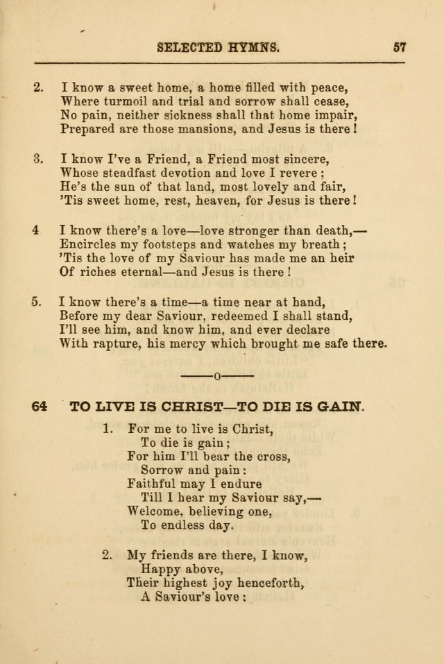 A Selection of Hymns: printed only for the use of the sabbath school of the Tenth Presbyterian Church, of Philadelphia page 64