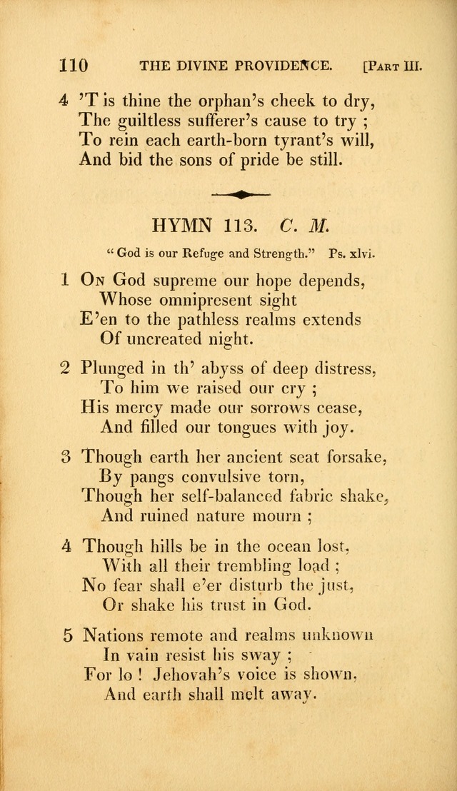 A Selection of Hymns and Psalms: for social and private worship (3rd ed. corr.) page 110