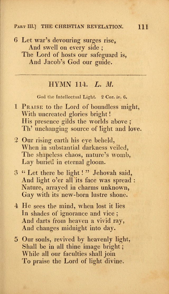 A Selection of Hymns and Psalms: for social and private worship (3rd ed. corr.) page 111