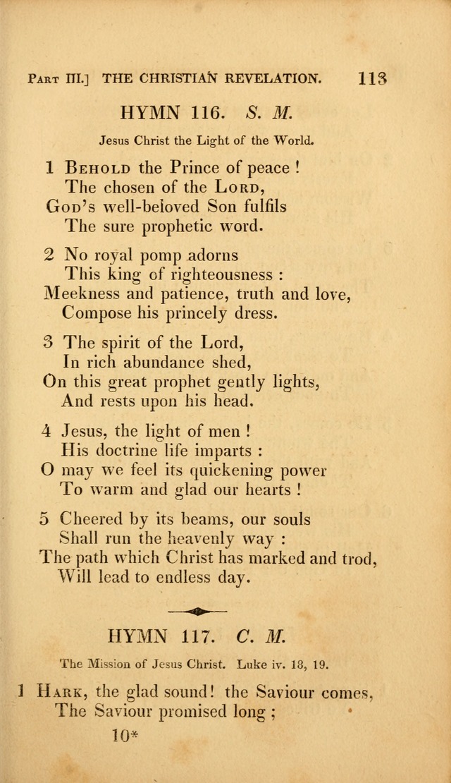 A Selection of Hymns and Psalms: for social and private worship (3rd ed. corr.) page 113