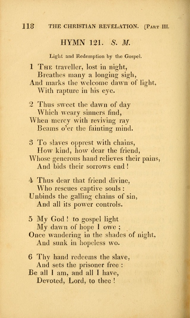 A Selection of Hymns and Psalms: for social and private worship (3rd ed. corr.) page 118