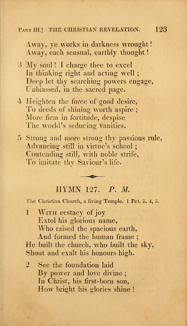 A Selection of Hymns and Psalms: for social and private worship (3rd ed. corr.) page 123