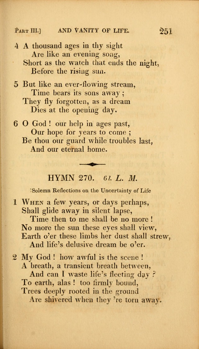 A Selection of Hymns and Psalms: for social and private worship (3rd ed. corr.) page 251