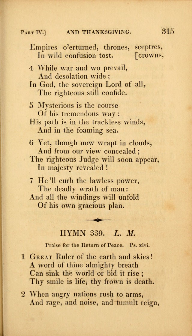 A Selection of Hymns and Psalms: for social and private worship (3rd ed. corr.) page 327