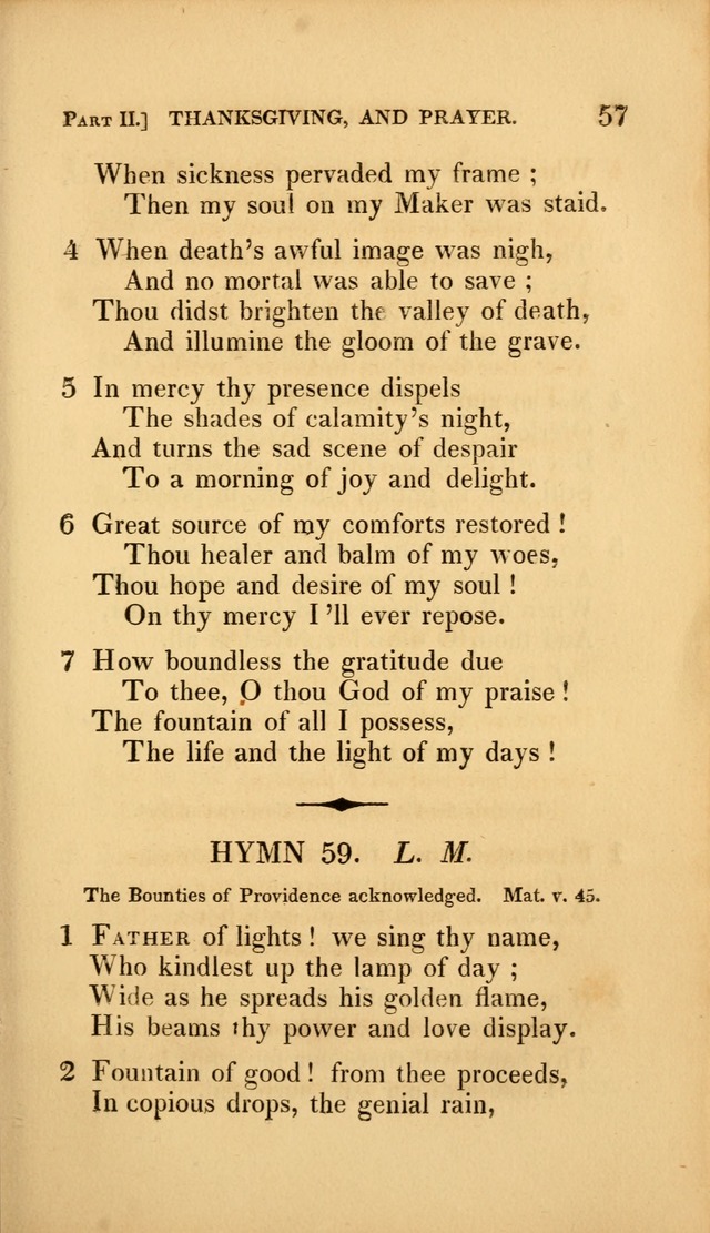 A Selection of Hymns and Psalms: for social and private worship (3rd ed. corr.) page 57