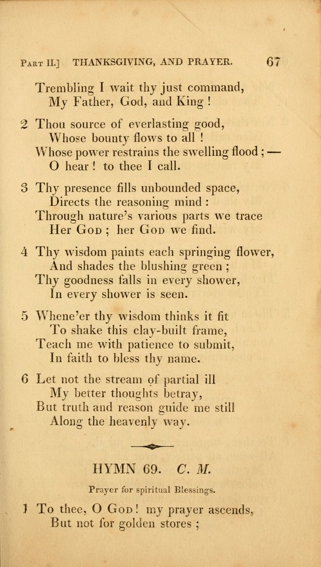 A Selection of Hymns and Psalms: for social and private worship (3rd ed. corr.) page 67