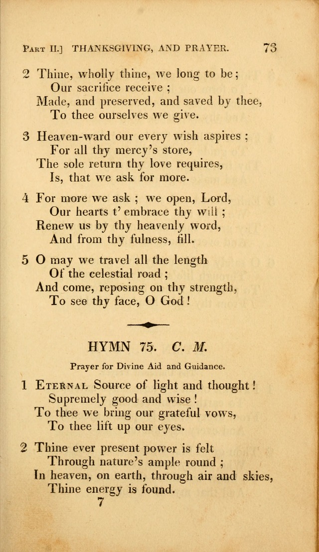 A Selection of Hymns and Psalms: for social and private worship (3rd ed. corr.) page 73