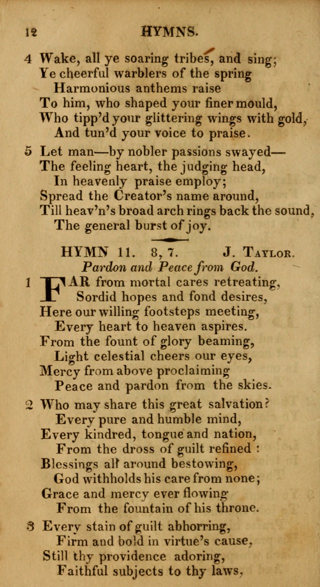 Selection of Hymns, for Public Worship designed to be used with Watts