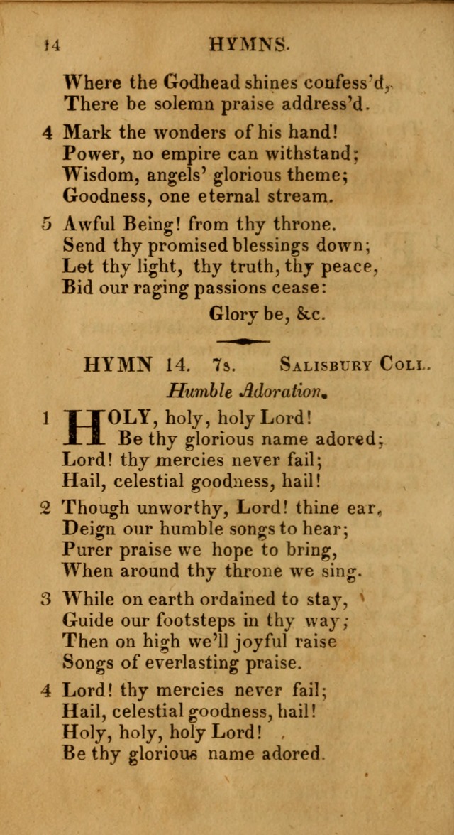 Selection of Hymns, for Public Worship designed to be used with Watts