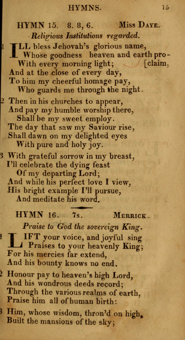 Selection of Hymns, for Public Worship designed to be used with Watts