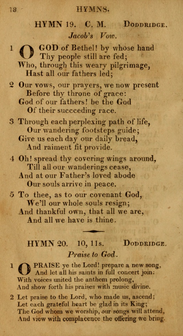 Selection of Hymns, for Public Worship designed to be used with Watts