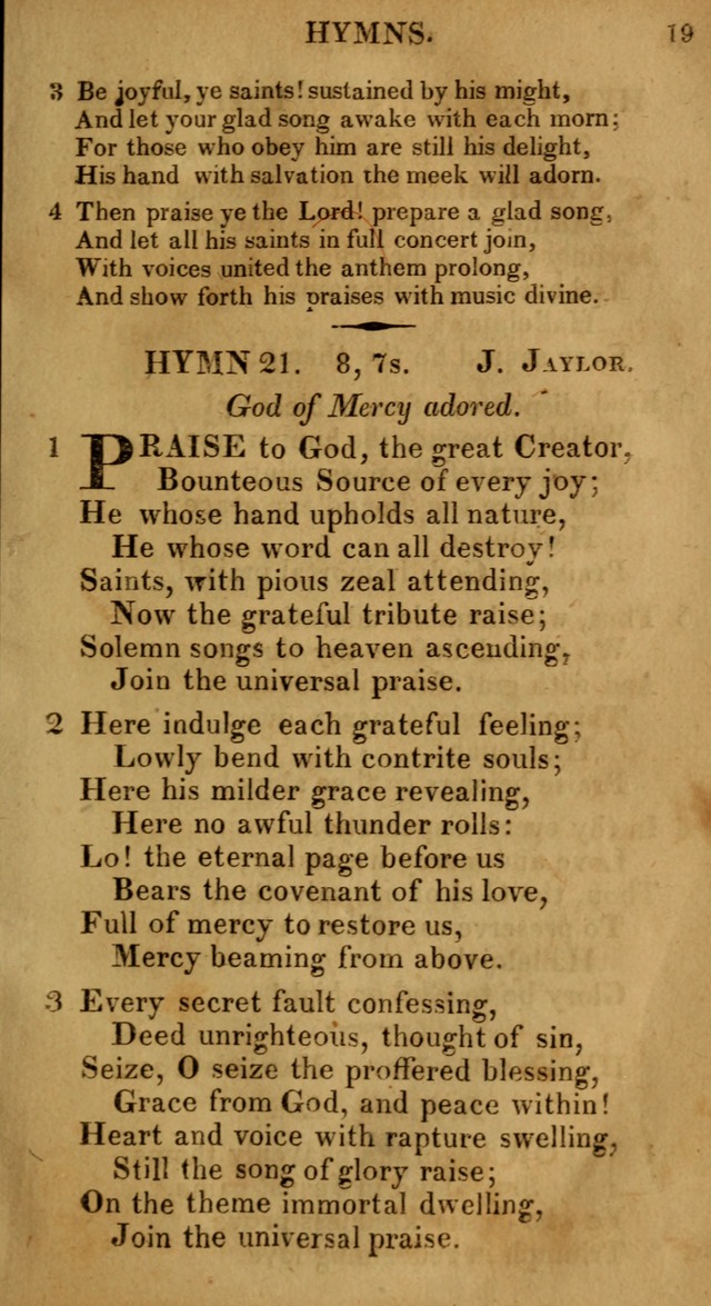 Selection of Hymns, for Public Worship designed to be used with Watts