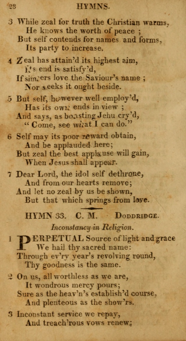 Selection of Hymns, for Public Worship designed to be used with Watts