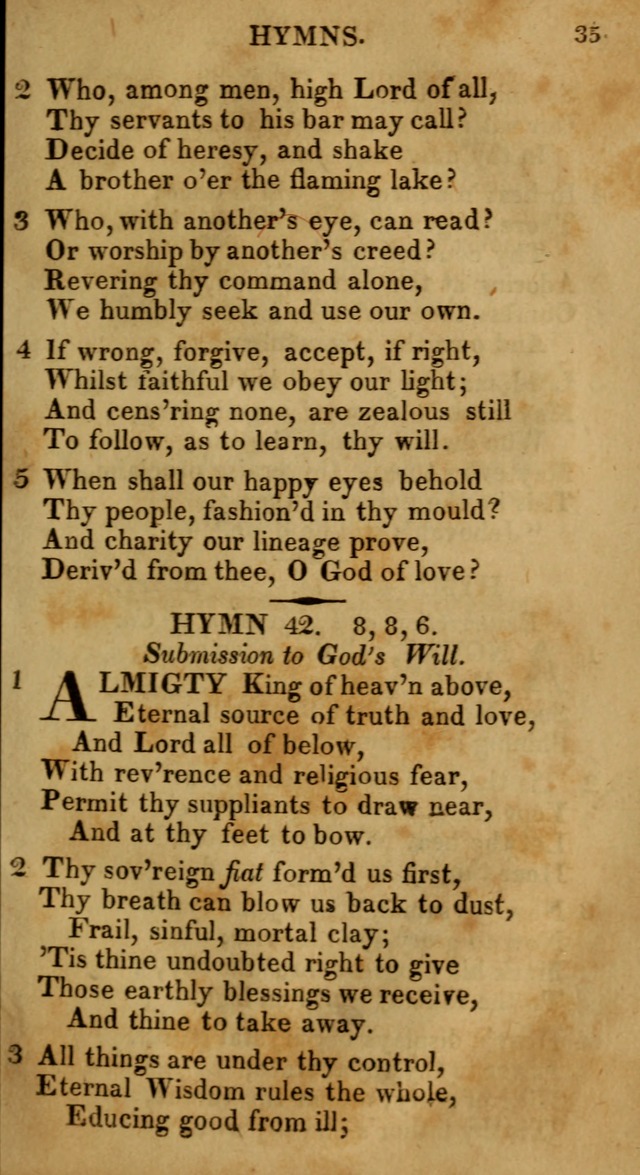 Selection of Hymns, for Public Worship designed to be used with Watts