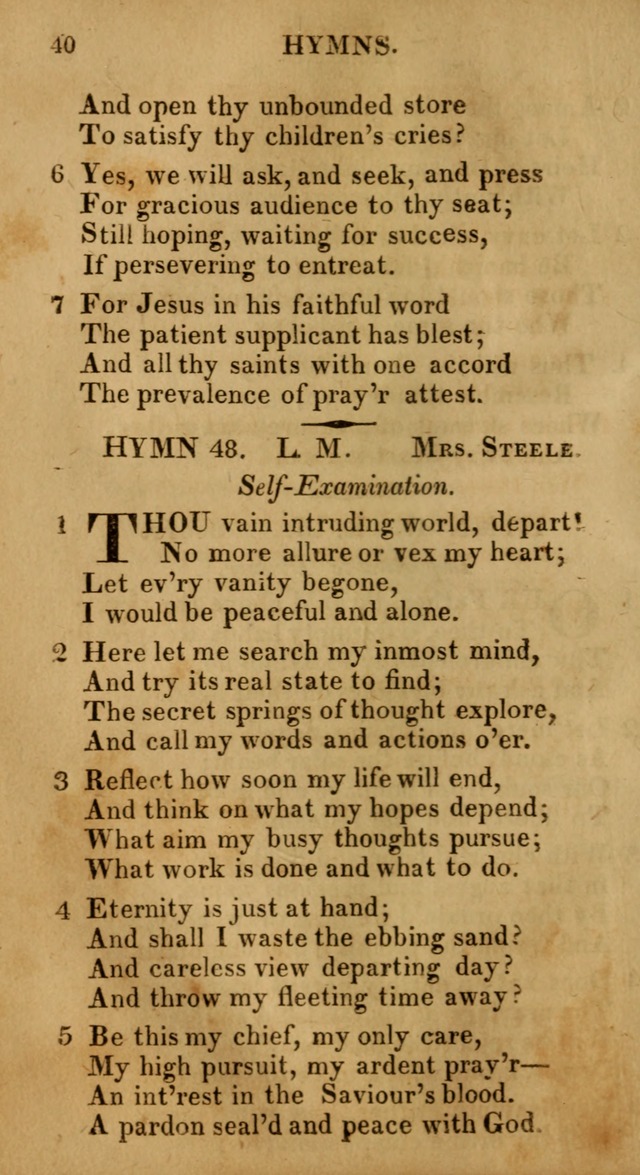 Selection of Hymns, for Public Worship designed to be used with Watts