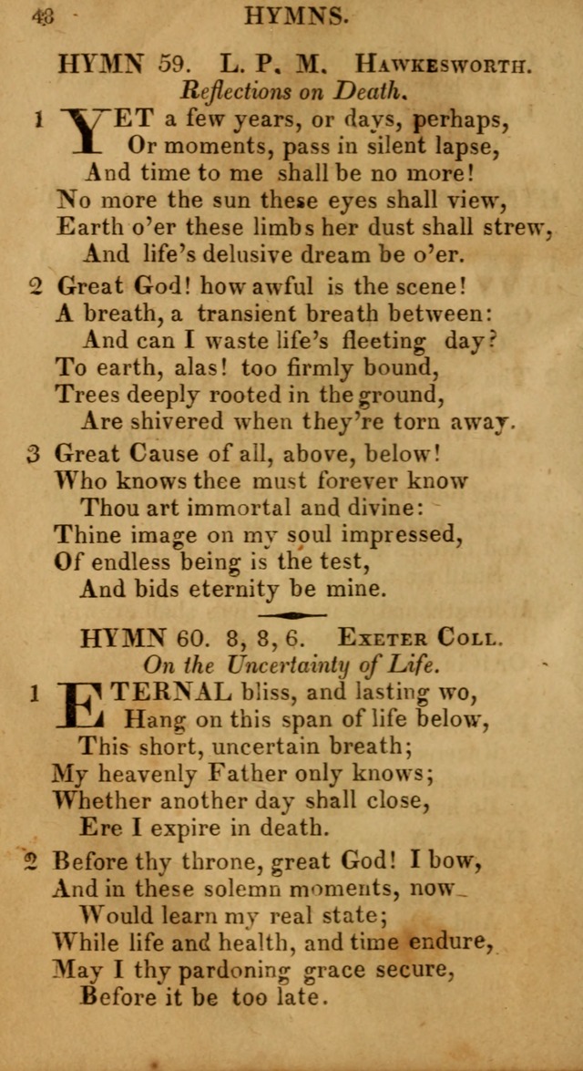 Selection of Hymns, for Public Worship designed to be used with Watts