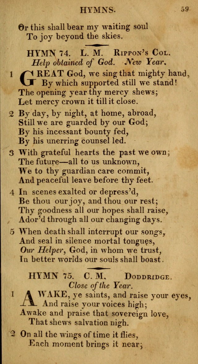 Selection of Hymns, for Public Worship designed to be used with Watts