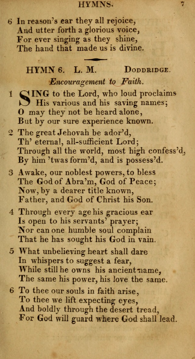 Selection of Hymns, for Public Worship designed to be used with Watts