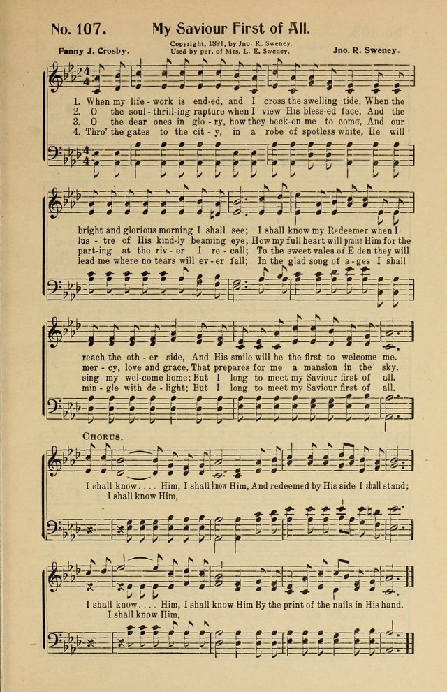 Songs of Help: for the Sunday school, evangelistic and church services page 107