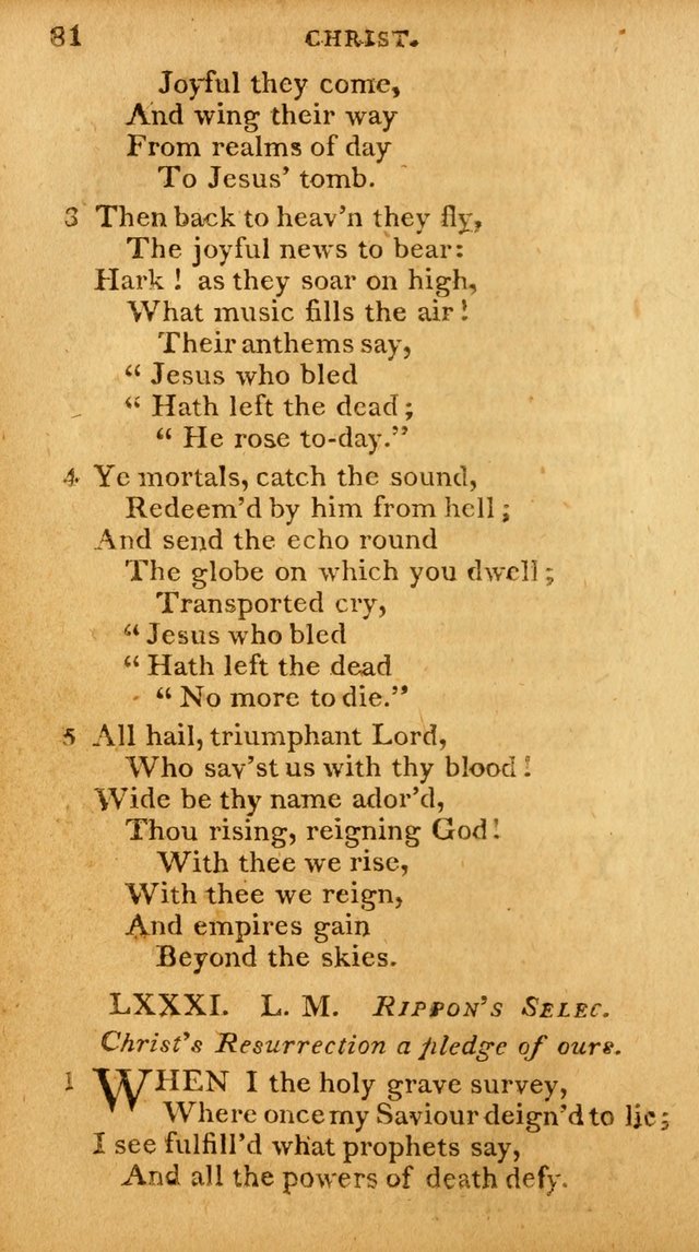 A Selection of Hymns and Spiritual Songs: designed (especially the former part) for the use of congregations as an appendix to Dr. Watt