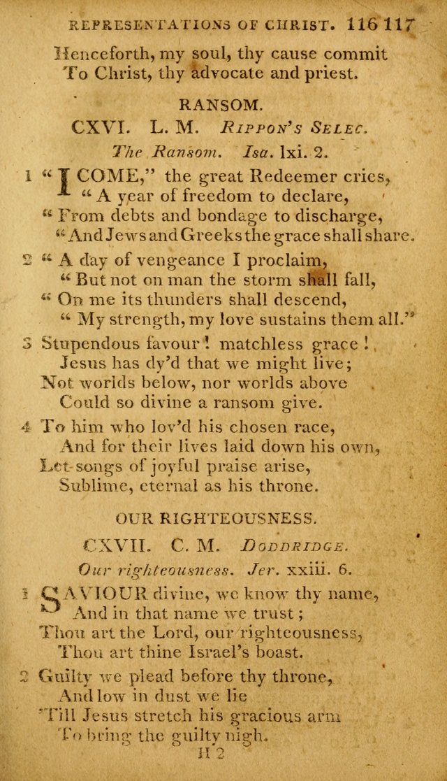 A Selection of Hymns and Spiritual Songs: designed (especially the former part) for the use of congregations as an appendix to Dr. Watt