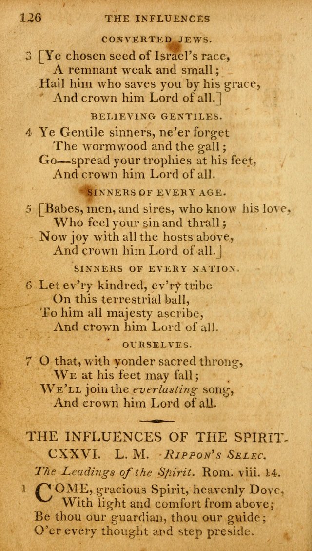 A Selection of Hymns and Spiritual Songs: designed (especially the former part) for the use of congregations as an appendix to Dr. Watt