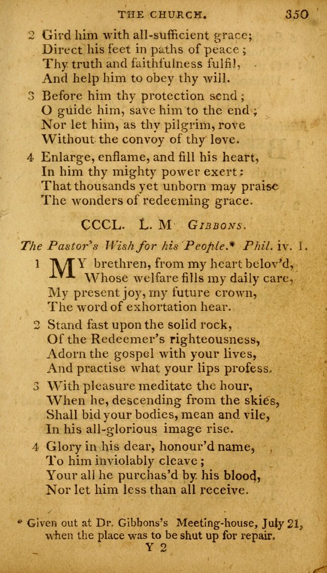 A Selection of Hymns and Spiritual Songs: designed (especially the former part) for the use of congregations as an appendix to Dr. Watt