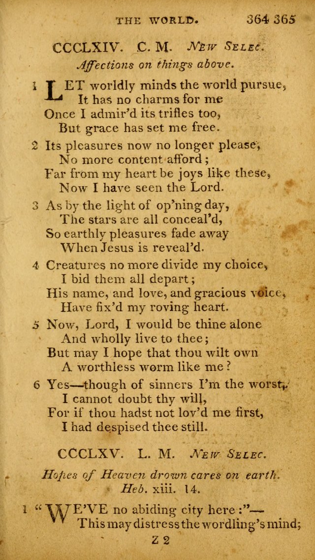 A Selection of Hymns and Spiritual Songs: designed (especially the former part) for the use of congregations as an appendix to Dr. Watt