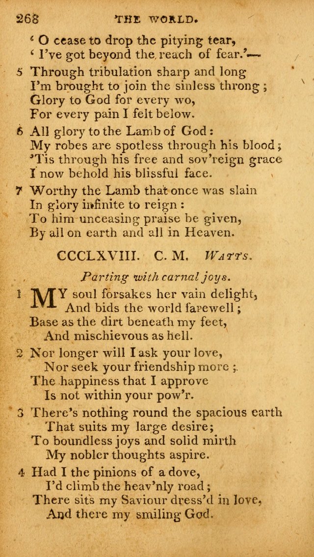 A Selection of Hymns and Spiritual Songs: designed (especially the former part) for the use of congregations as an appendix to Dr. Watt