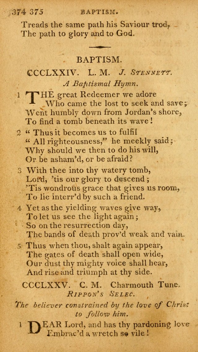 A Selection of Hymns and Spiritual Songs: designed (especially the former part) for the use of congregations as an appendix to Dr. Watt