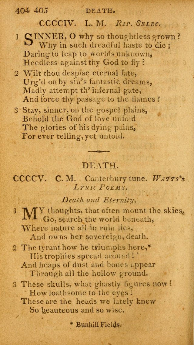 A Selection of Hymns and Spiritual Songs: designed (especially the former part) for the use of congregations as an appendix to Dr. Watt