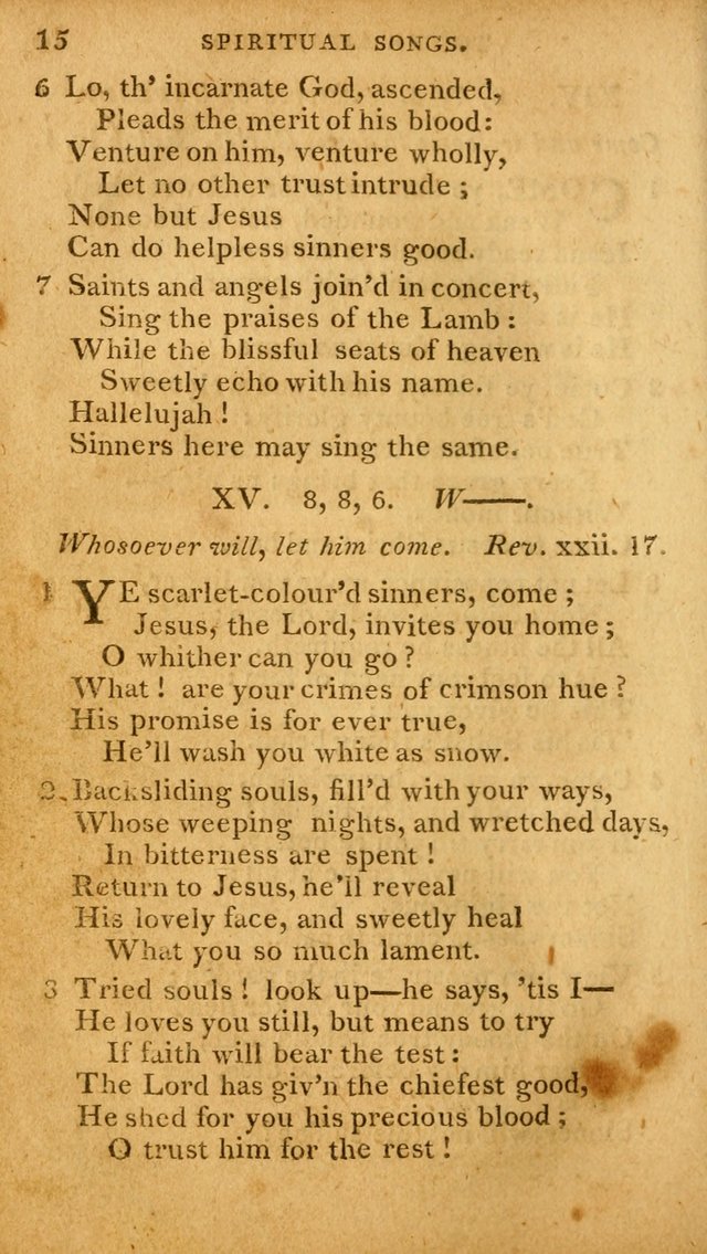 A Selection of Hymns and Spiritual Songs: designed (especially the former part) for the use of congregations as an appendix to Dr. Watt