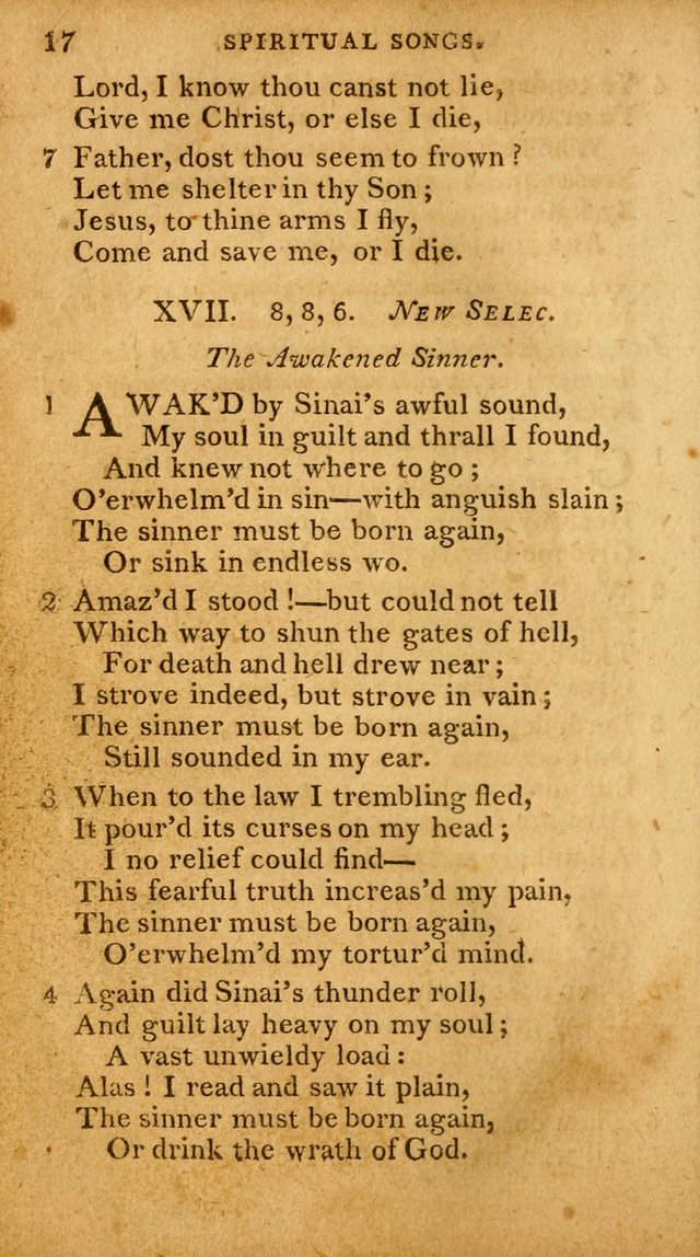 A Selection of Hymns and Spiritual Songs: designed (especially the former part) for the use of congregations as an appendix to Dr. Watt