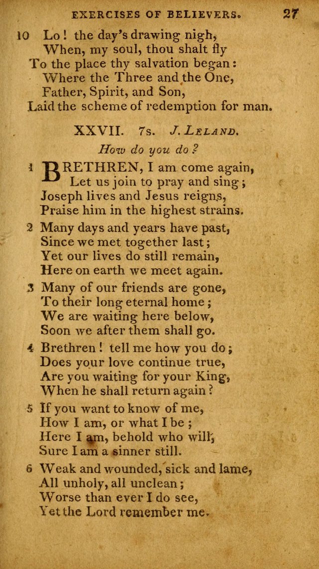 A Selection of Hymns and Spiritual Songs: designed (especially the former part) for the use of congregations as an appendix to Dr. Watt