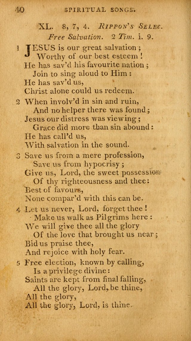 A Selection of Hymns and Spiritual Songs: designed (especially the former part) for the use of congregations as an appendix to Dr. Watt