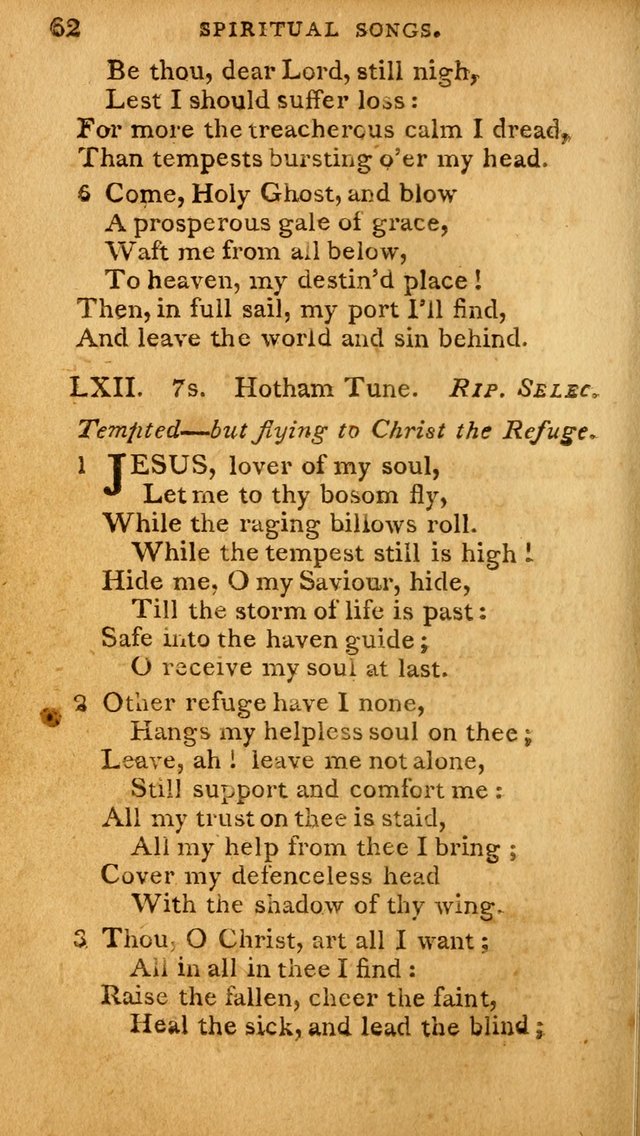 A Selection of Hymns and Spiritual Songs: designed (especially the former part) for the use of congregations as an appendix to Dr. Watt