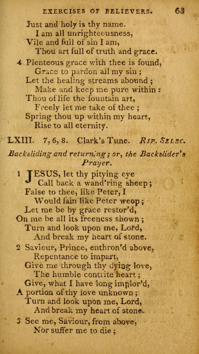 A Selection of Hymns and Spiritual Songs: designed (especially the former part) for the use of congregations as an appendix to Dr. Watt