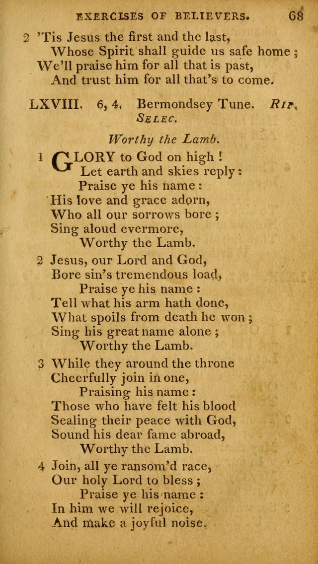 A Selection of Hymns and Spiritual Songs: designed (especially the former part) for the use of congregations as an appendix to Dr. Watt