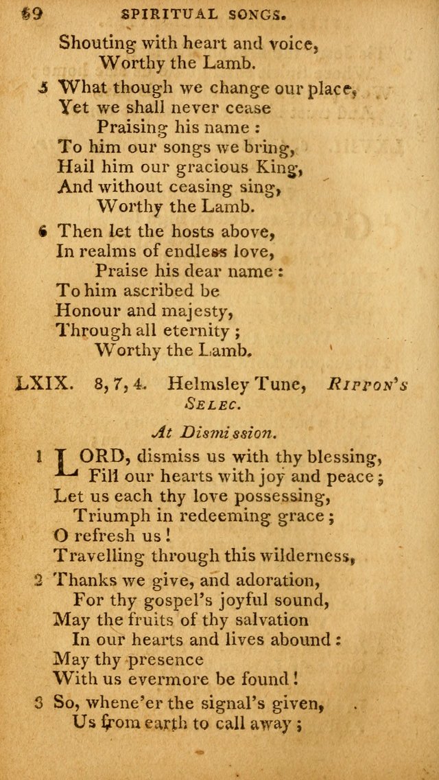 A Selection of Hymns and Spiritual Songs: designed (especially the former part) for the use of congregations as an appendix to Dr. Watt