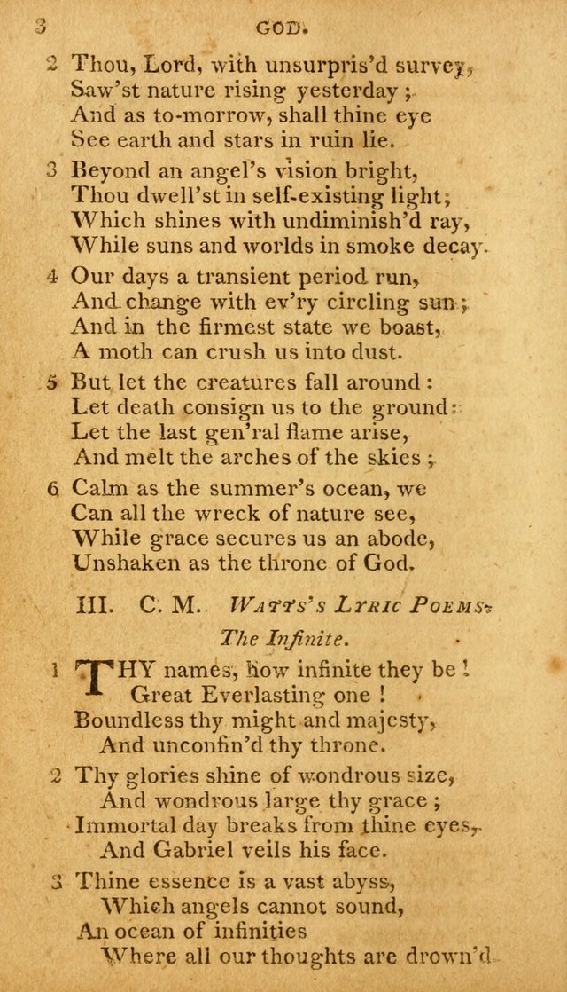 A Selection of Hymns and Spiritual Songs: designed (especially the former part) for the use of congregations as an appendix to Dr. Watt