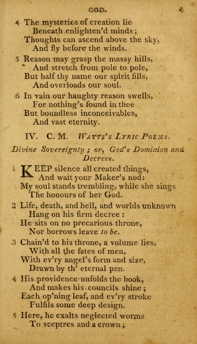 A Selection of Hymns and Spiritual Songs: designed (especially the former part) for the use of congregations as an appendix to Dr. Watt