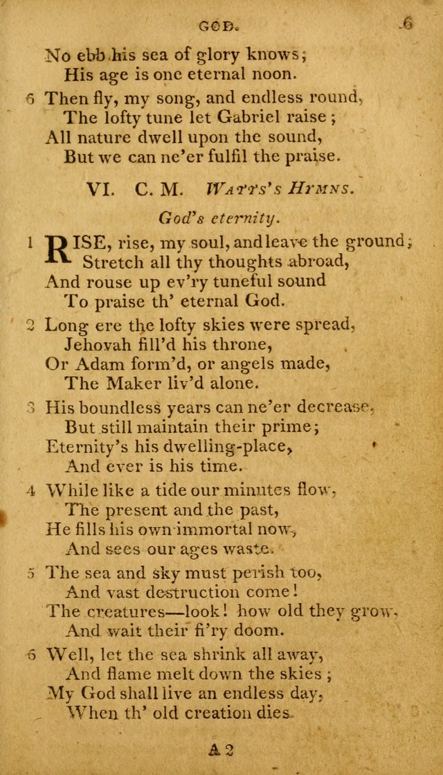 A Selection of Hymns and Spiritual Songs: designed (especially the former part) for the use of congregations as an appendix to Dr. Watt